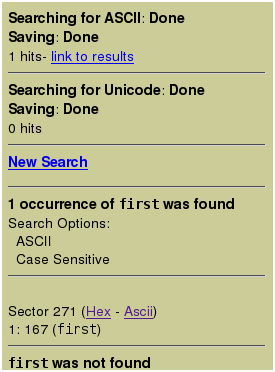 keyword found