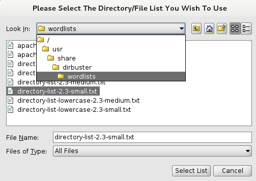 Directory list small