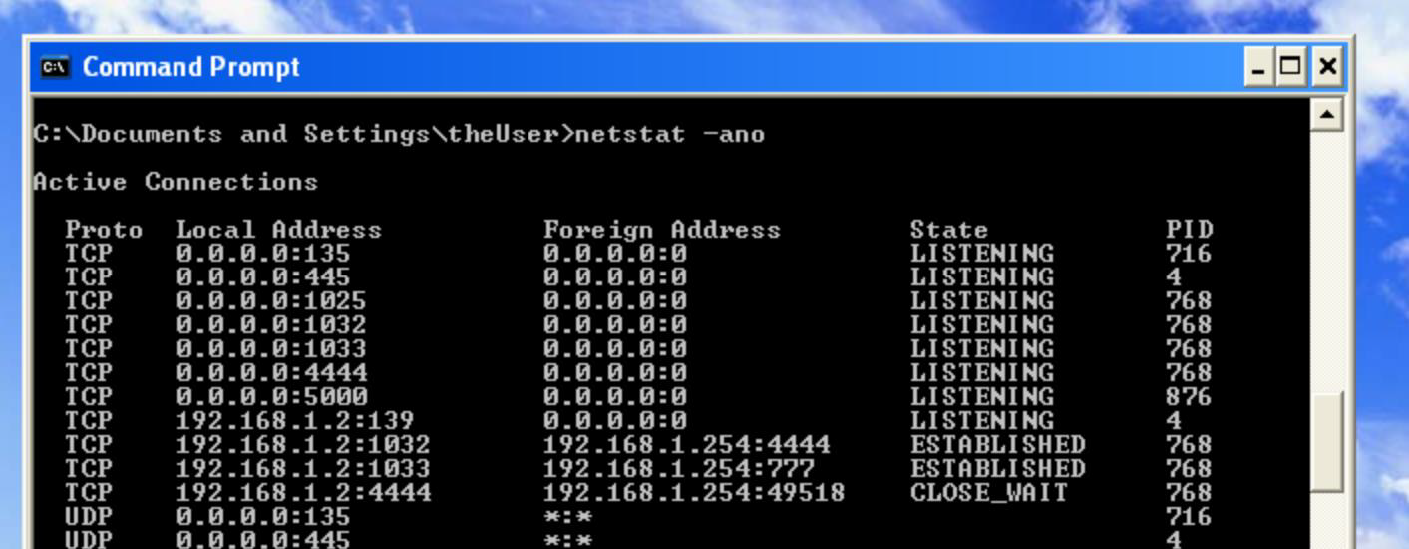 netstat output