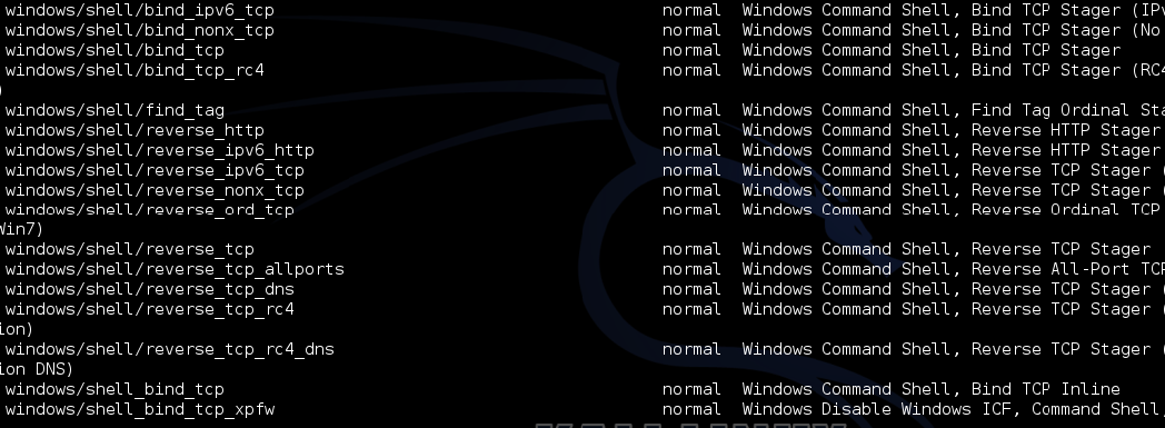 Possible Payloads